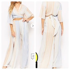 ▪️FOREVER 21 Striped Top & Pants Set
